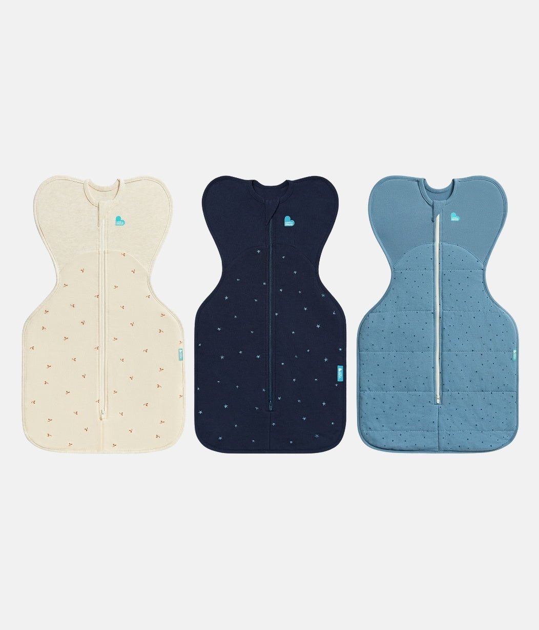 Swaddle Up Starter Bundle | 1.5 | 2.5 TOG | Oatmeal | Navy | Storm Blue