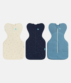 Swaddle Up Starter Bundle | 1.5 | 2.5 TOG | Oatmeal | Navy | Storm Blue