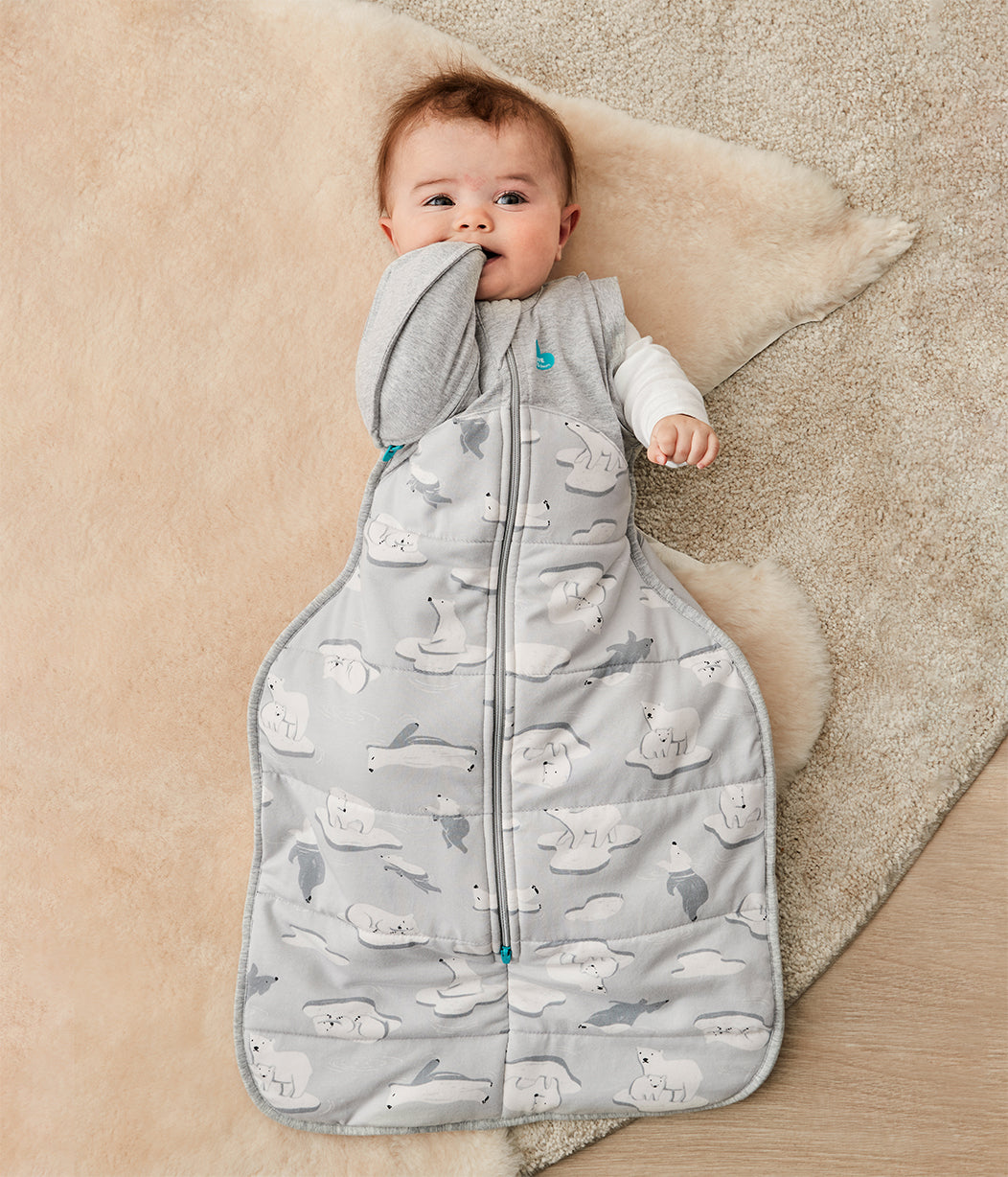 Swaddle Up™ Transition Bag 3.5 TOG (14-16°C) Grey South Pole Quilted Cotton