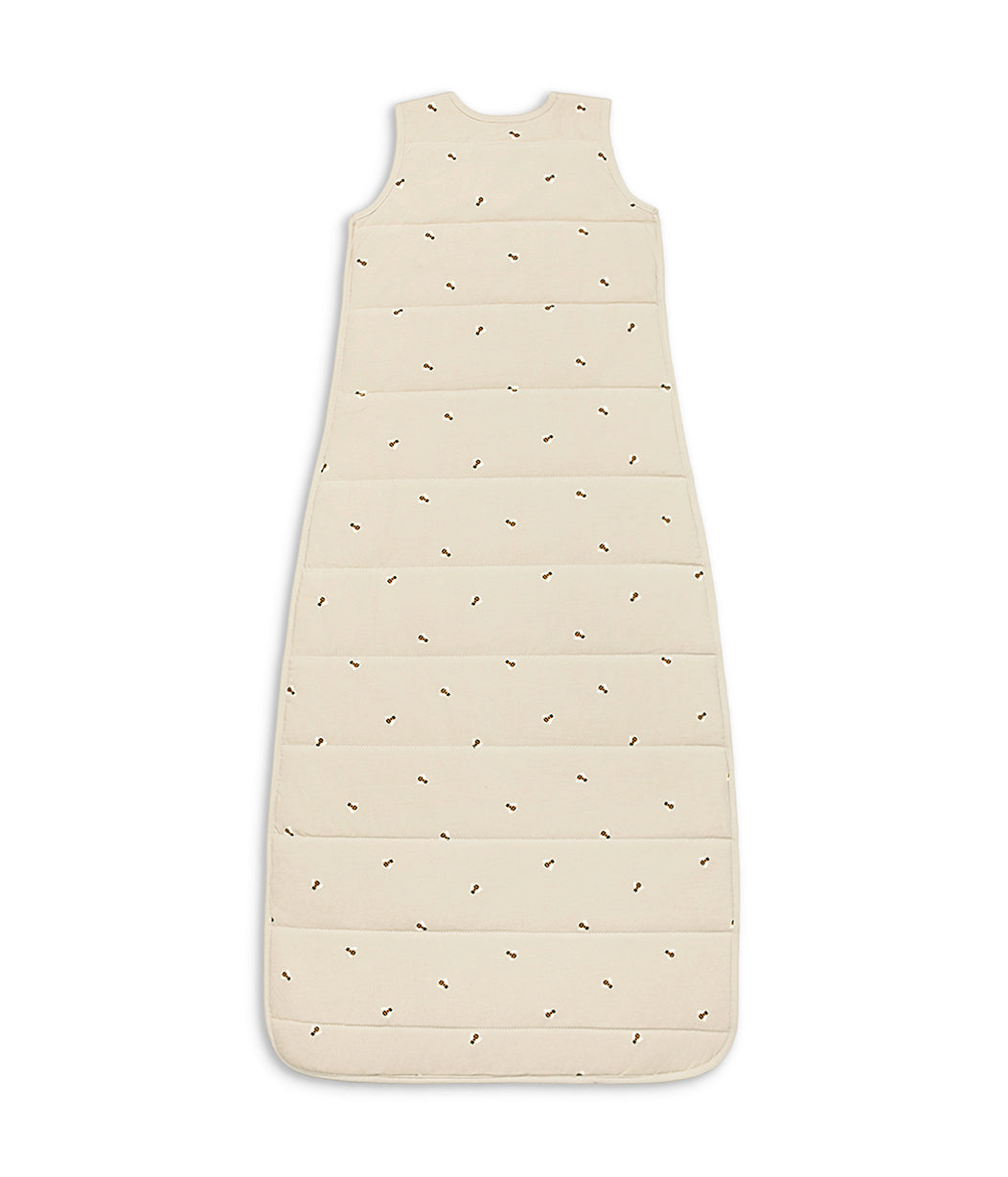 Sleep Bag Sleeveless 2.5 TOG Quilted Cotton Oatmeal Marl Bees