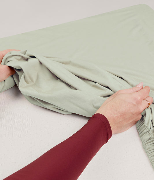 HushDry™ 2-in-1 Waterproof Fitted Bedside Crib Sheet Viscose from Bamboo Sage