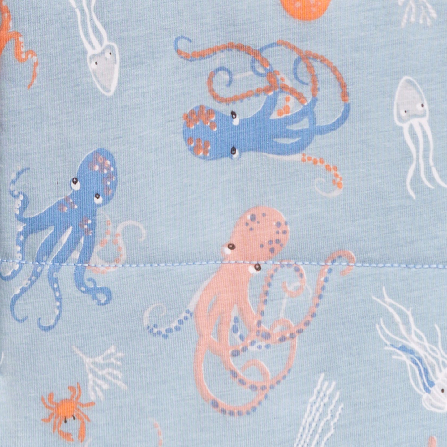 Swaddle Up™ 2.5 TOG (16-20°C) Chambray Blue Kraken Quilted Cotton