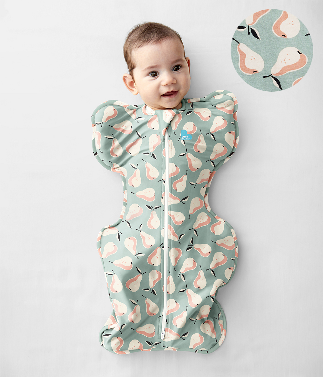 Swaddle Up™ Original 1.0 TOG Pear Print Olive