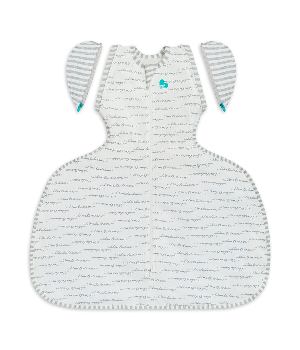 Swaddle Up™ Transition Bag Hip Harness 1.0 TOG (20-24°C) White Dreamer Original Cotton