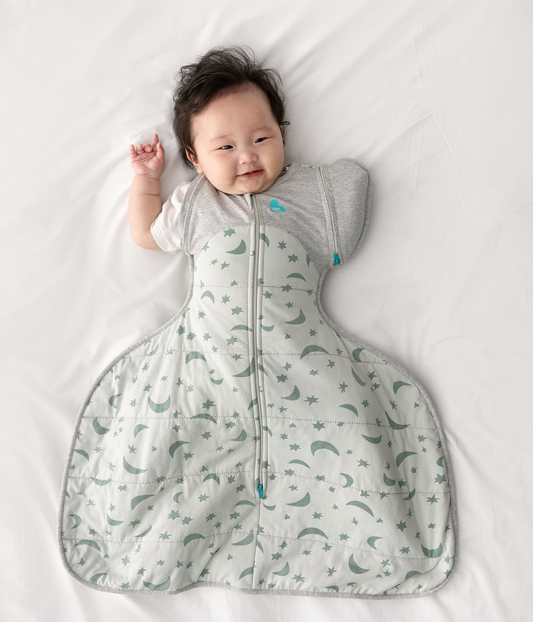 Swaddle Up™ Hip Harness 2.5 TOG (16-20°C) Olive Moonlight Quilted Cotton