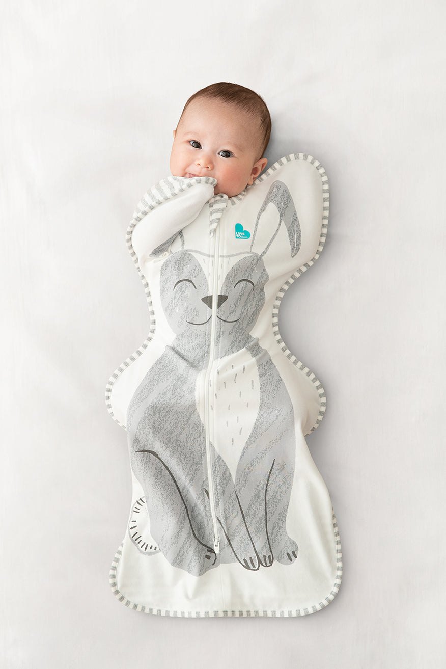 Swaddle Up™ Original 1.0 TOG Stevie The Bunny™ Grey