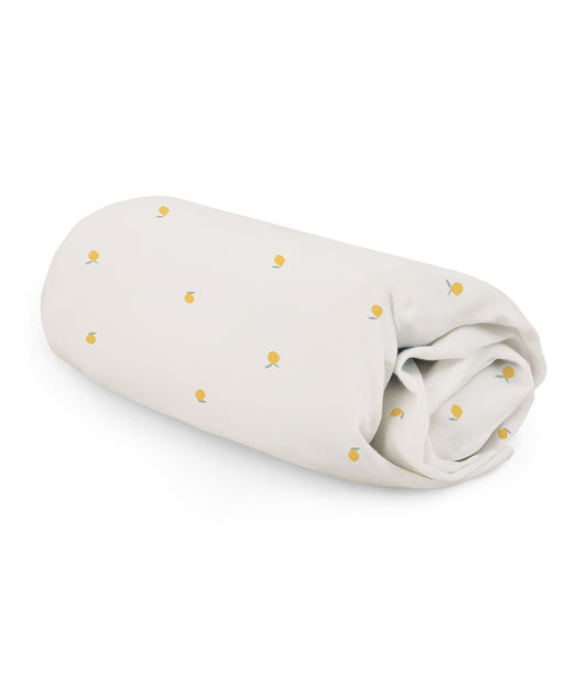 HushDry™ 2-in-1 Waterproof Fitted Bedside Crib Sheet Viscose from Bamboo Cream Lemons