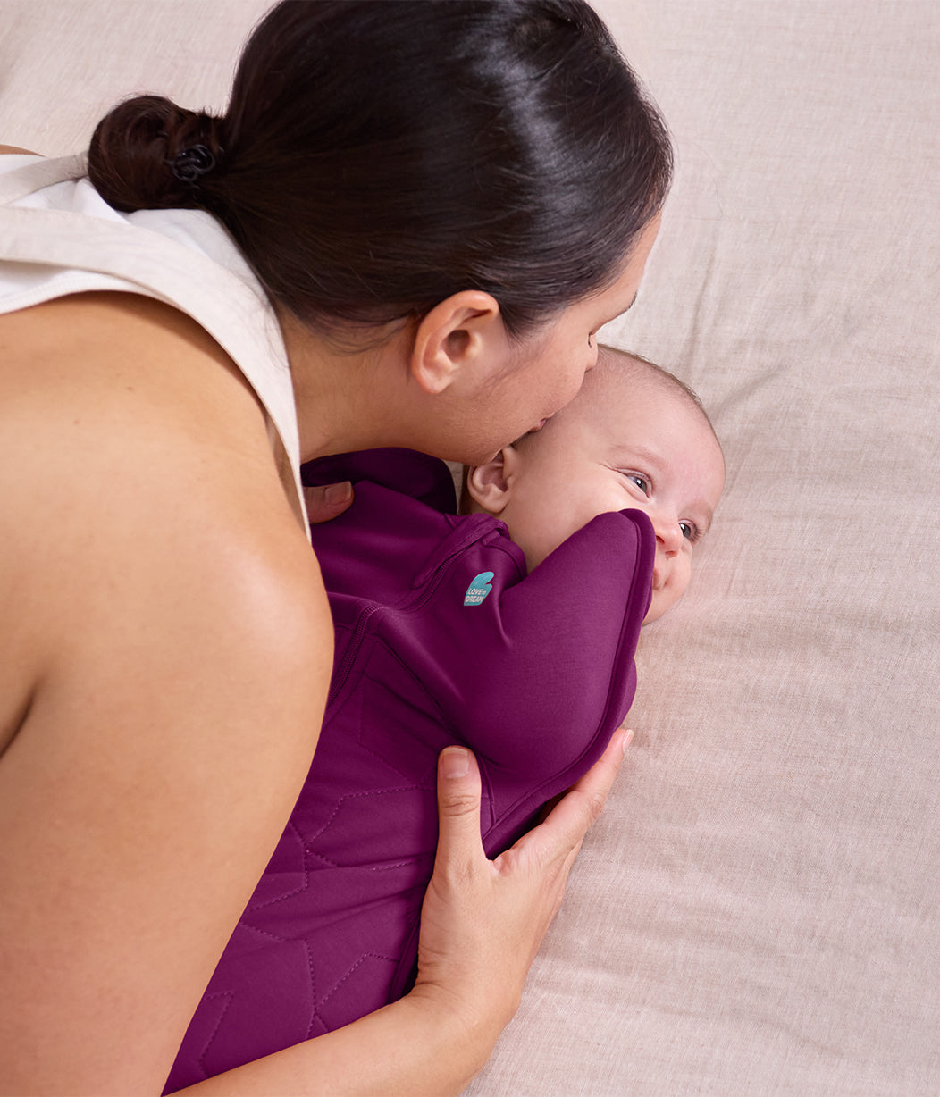 Swaddle Up™ 2.5 TOG Quilted Cotton Plum Starturn Quilted