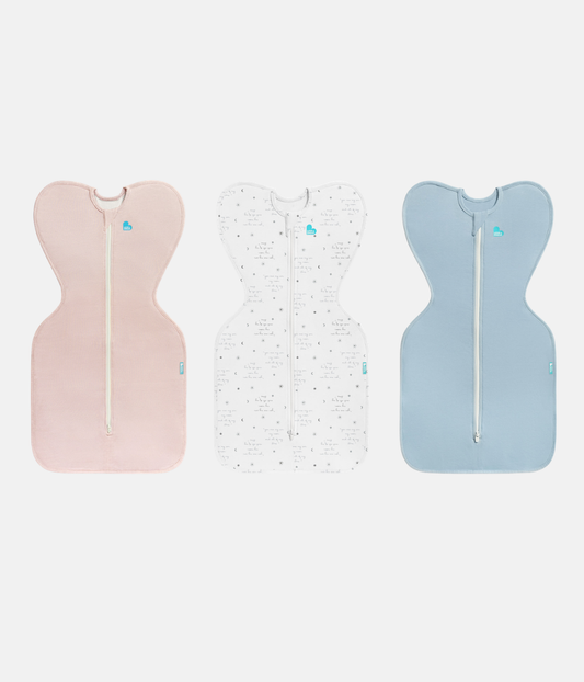 Swaddle Up Starter Bundle | 0.2 TOG | Blush | White | Blue