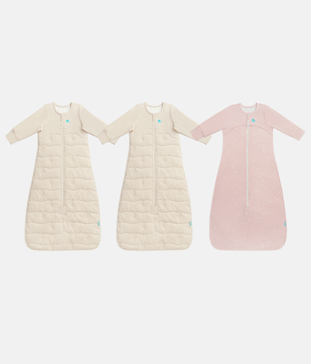 Sleep Bag Bundle | 3.5 | 1.0 TOG | Oatmeal | Powder Pink