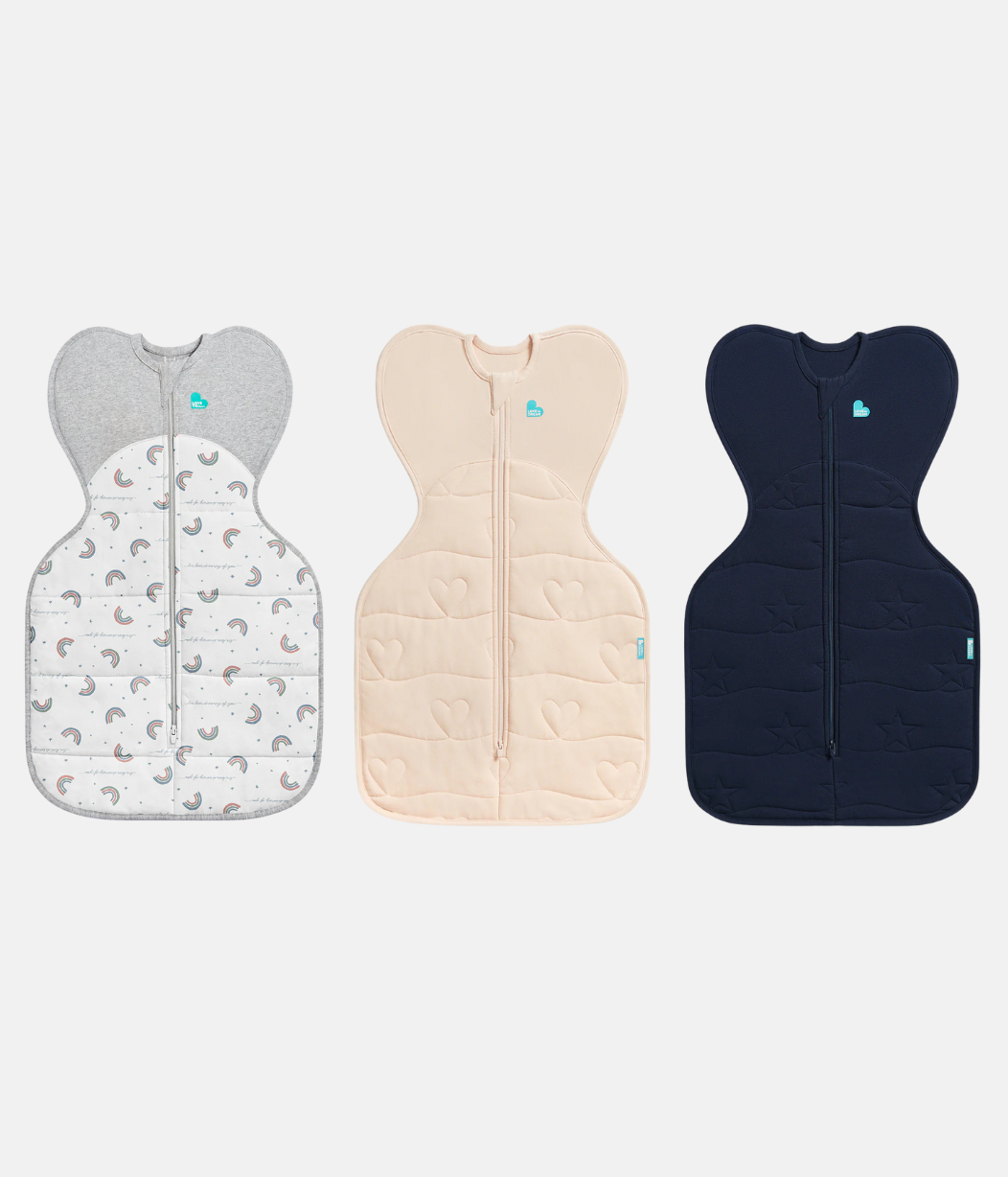 Swaddle Up Starter Bundle 2.5 | 3.5 TOG | White Rainbow Dream | Blush Heart | Navy Star