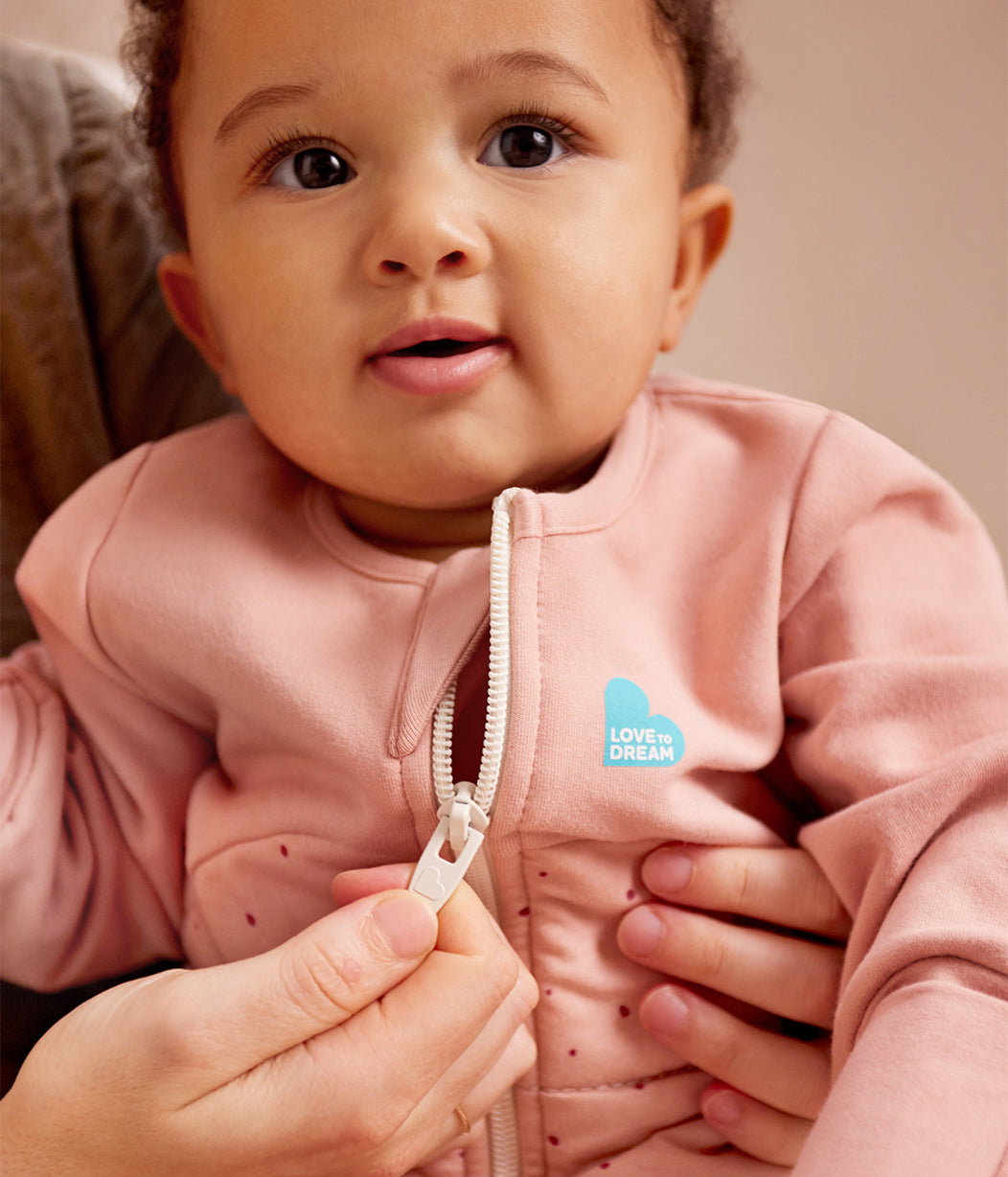 Sleep Bag Long Sleeve 2.5 TOG Cotton Rose Pebbles