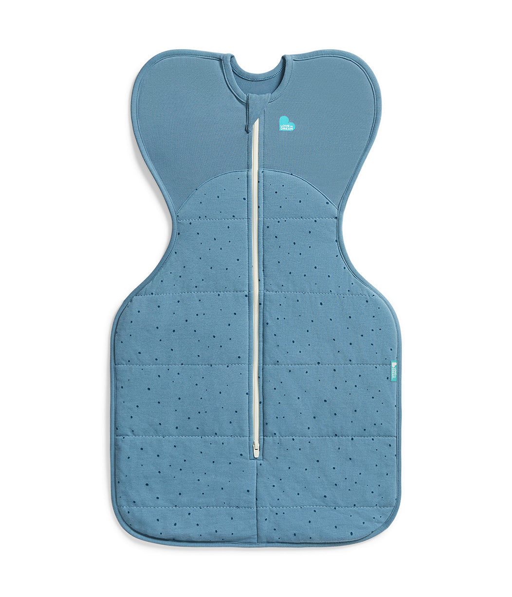 Swaddle Up™ 2.5 TOG Cotton Storm Blue Pebbles