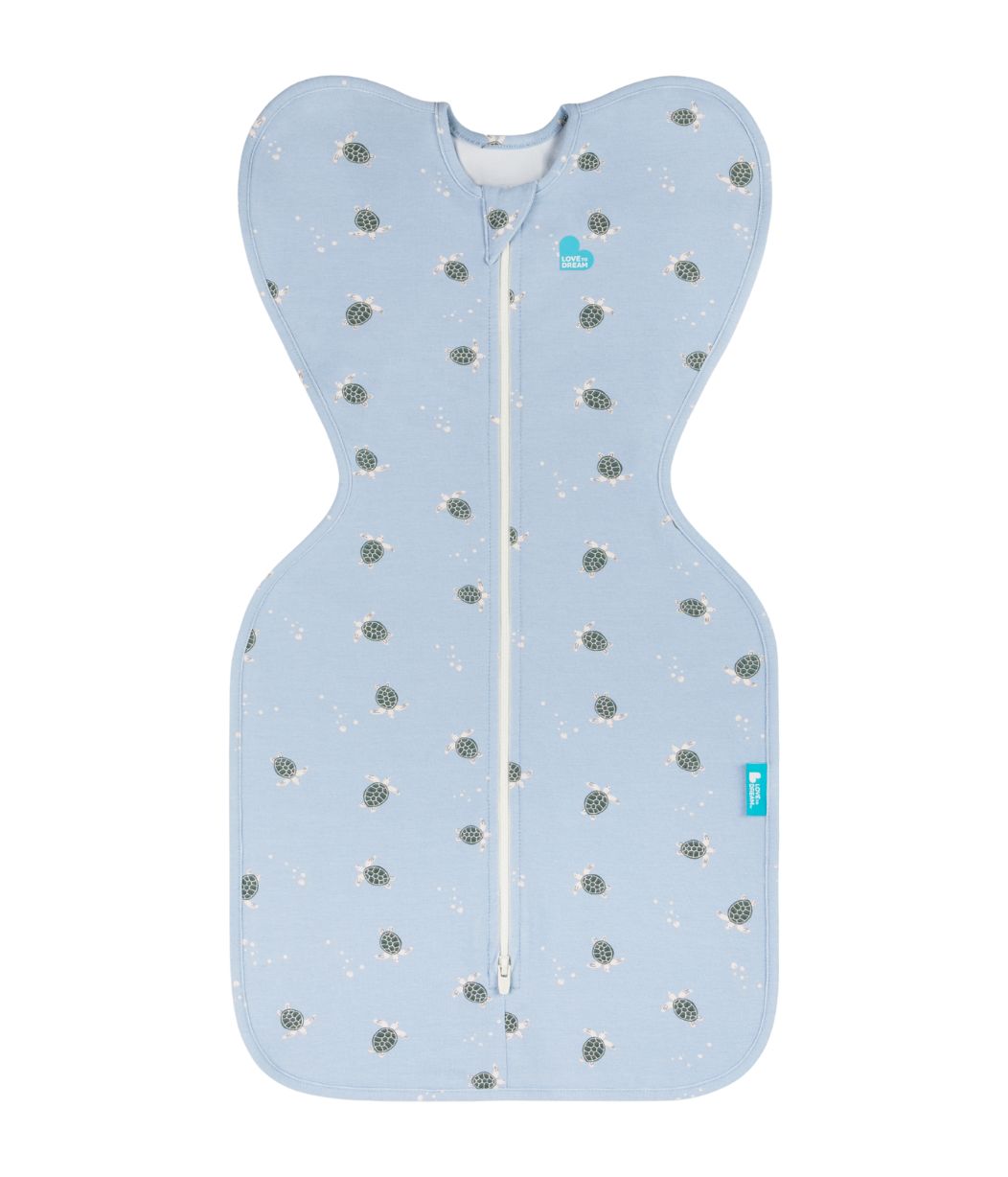Swaddle Up™ 1.0 TOG Cotton Mist Blue Turtally