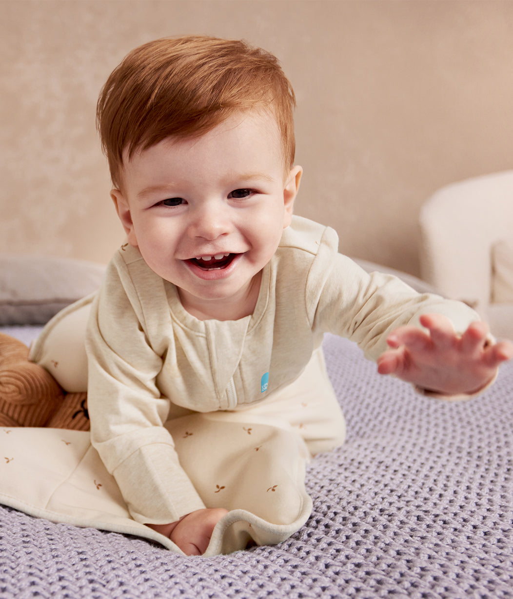 Sleep Bag Long Sleeve 1.5 TOG Cotton Oatmeal Twigs