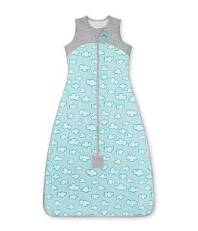 Sleep Bag 0.2 TOG (24-27°C) Turquoise Clouds Organic Cotton