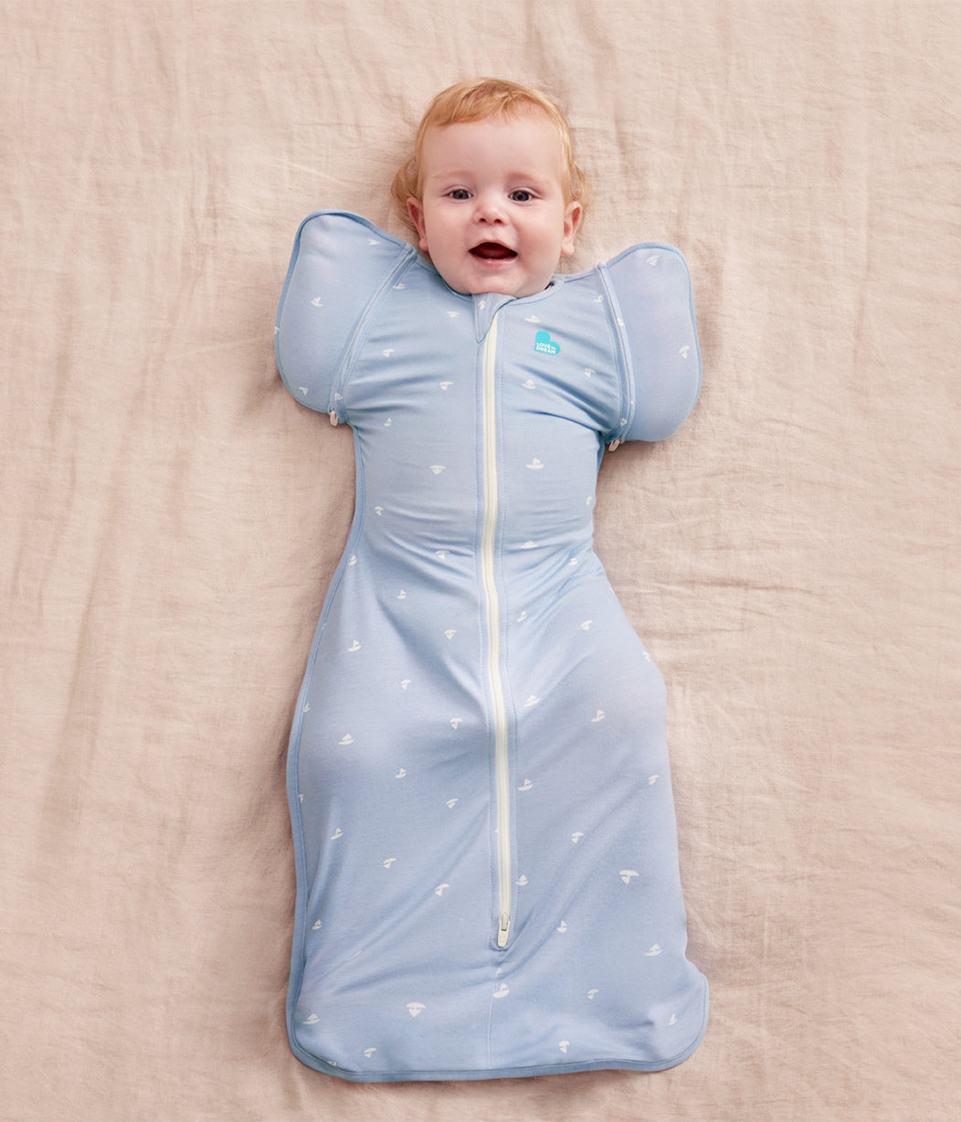 Swaddle Up™ Transition Bag 1.0 TOG Viscose from Bamboo Mist Blue Boats