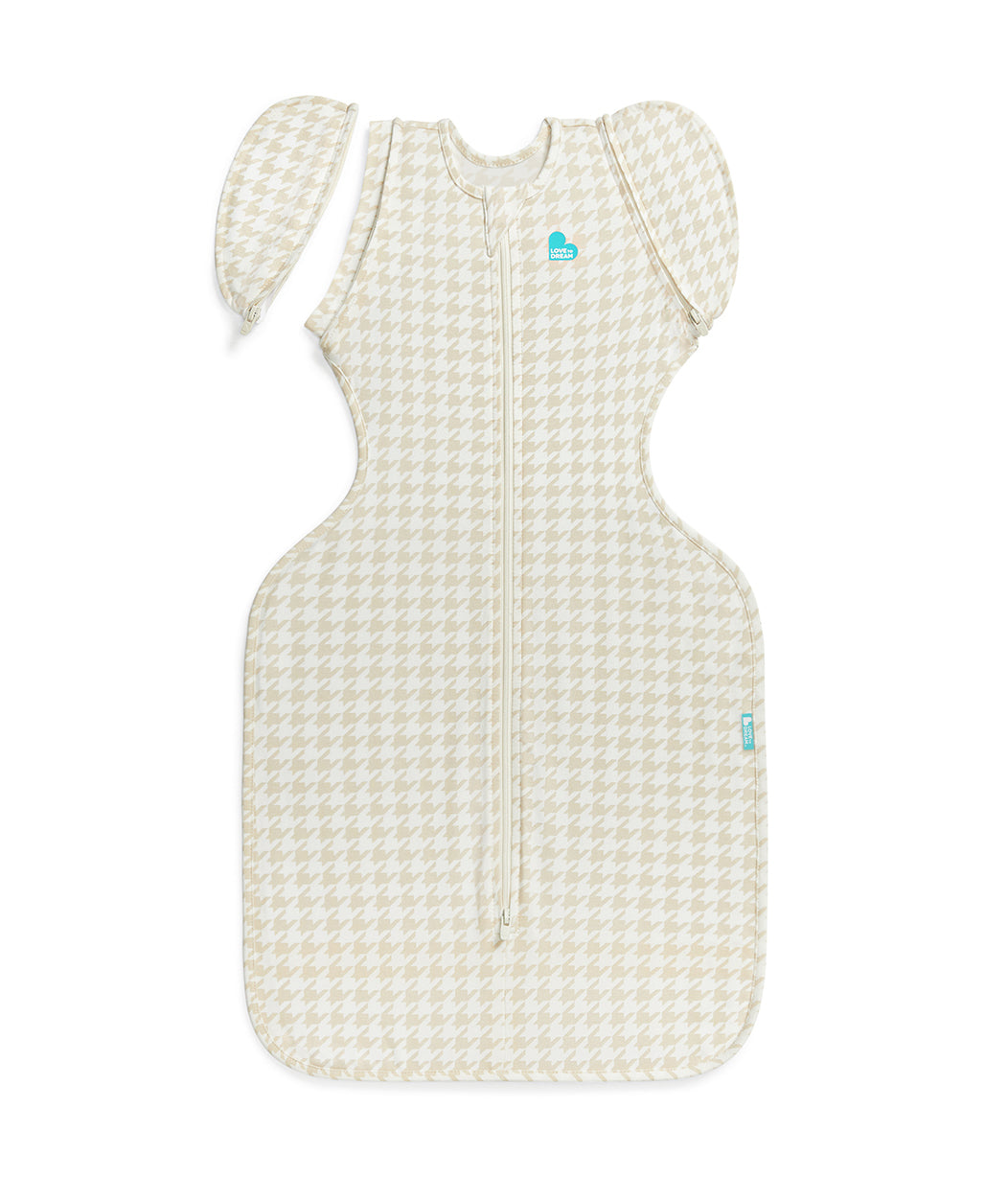 Swaddle Up™ 2-in-1 Transition Bag 1.0 TOG Cotton Tan Houndstooth
