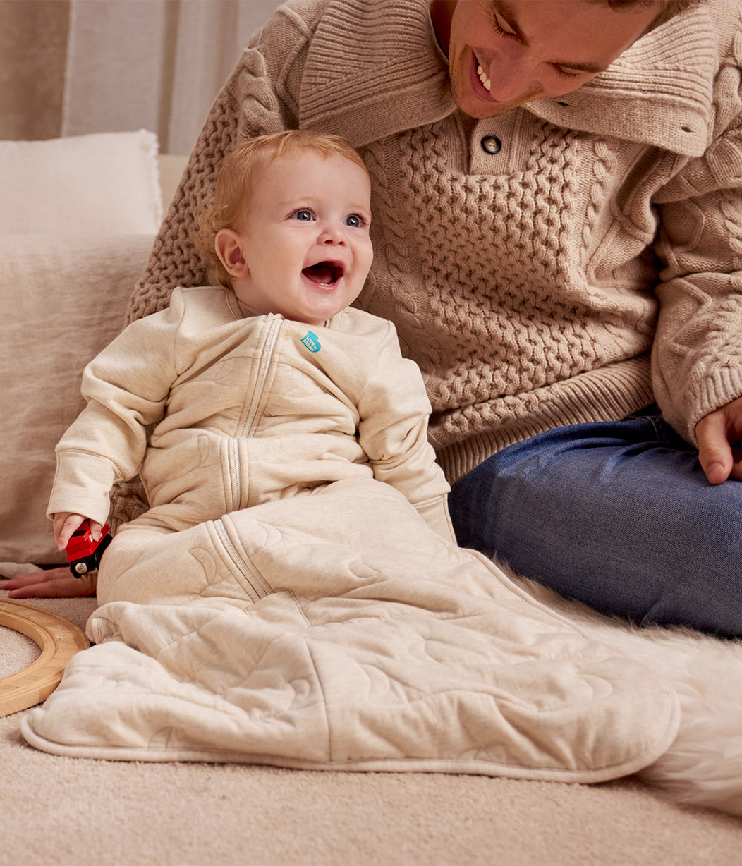 Sleep Bag Long Sleeve 3.5 TOG Cotton Oatmeal Moon Quilting