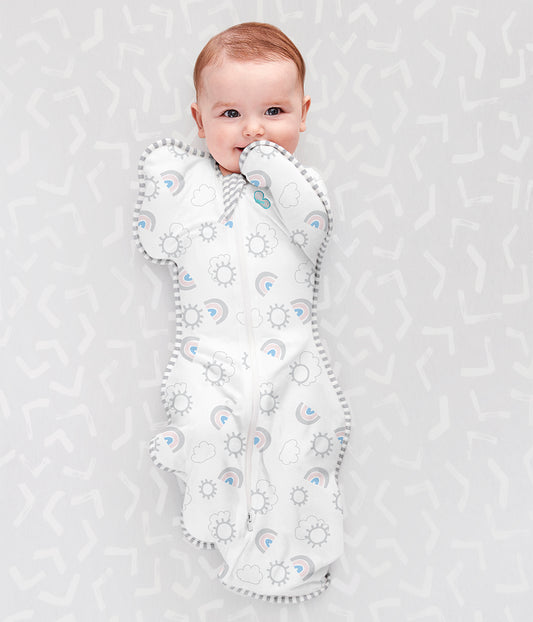 Swaddle Up™ 1.0 TOG Cotton White Rainbow