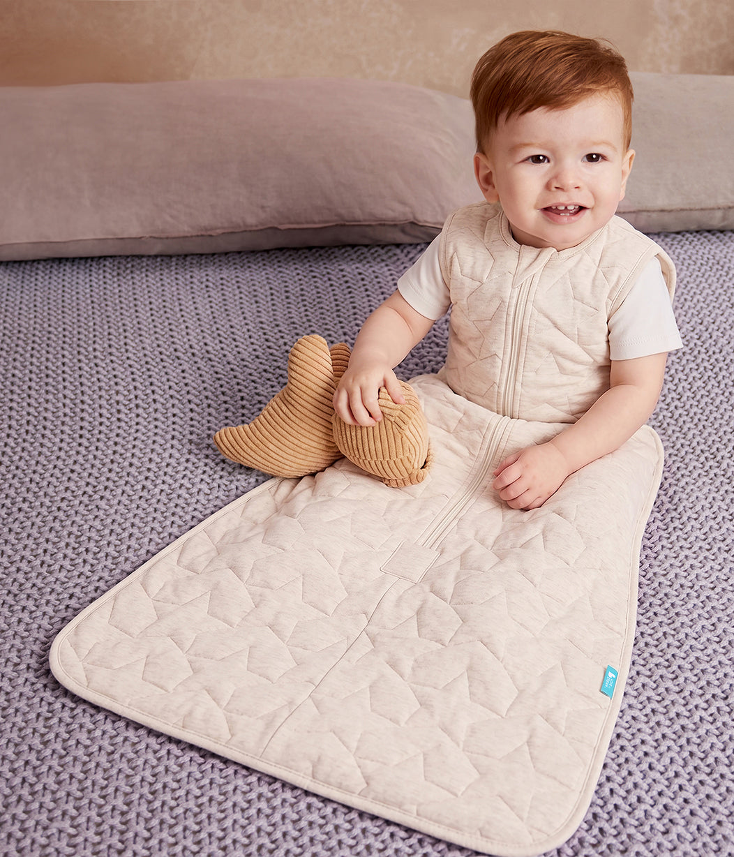 Sleep Bag Sleeveless 2.5 TOG Quilted Cotton Oatmeal Marl Starturn Quilted