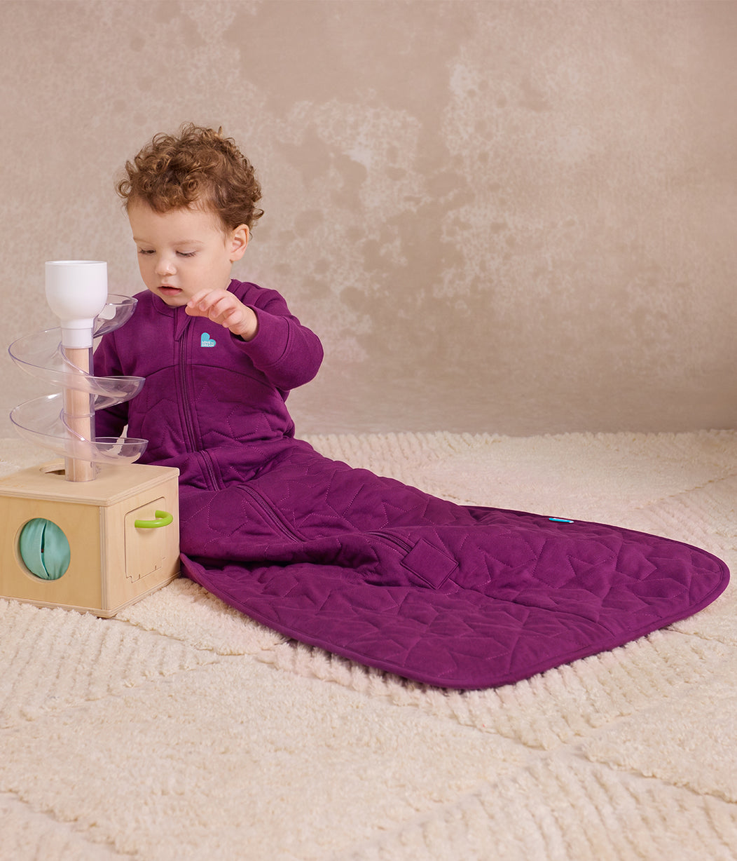 Sleep Bag Long Sleeve 2.5 TOG Quilted Cotton Plum Starturn Quilted