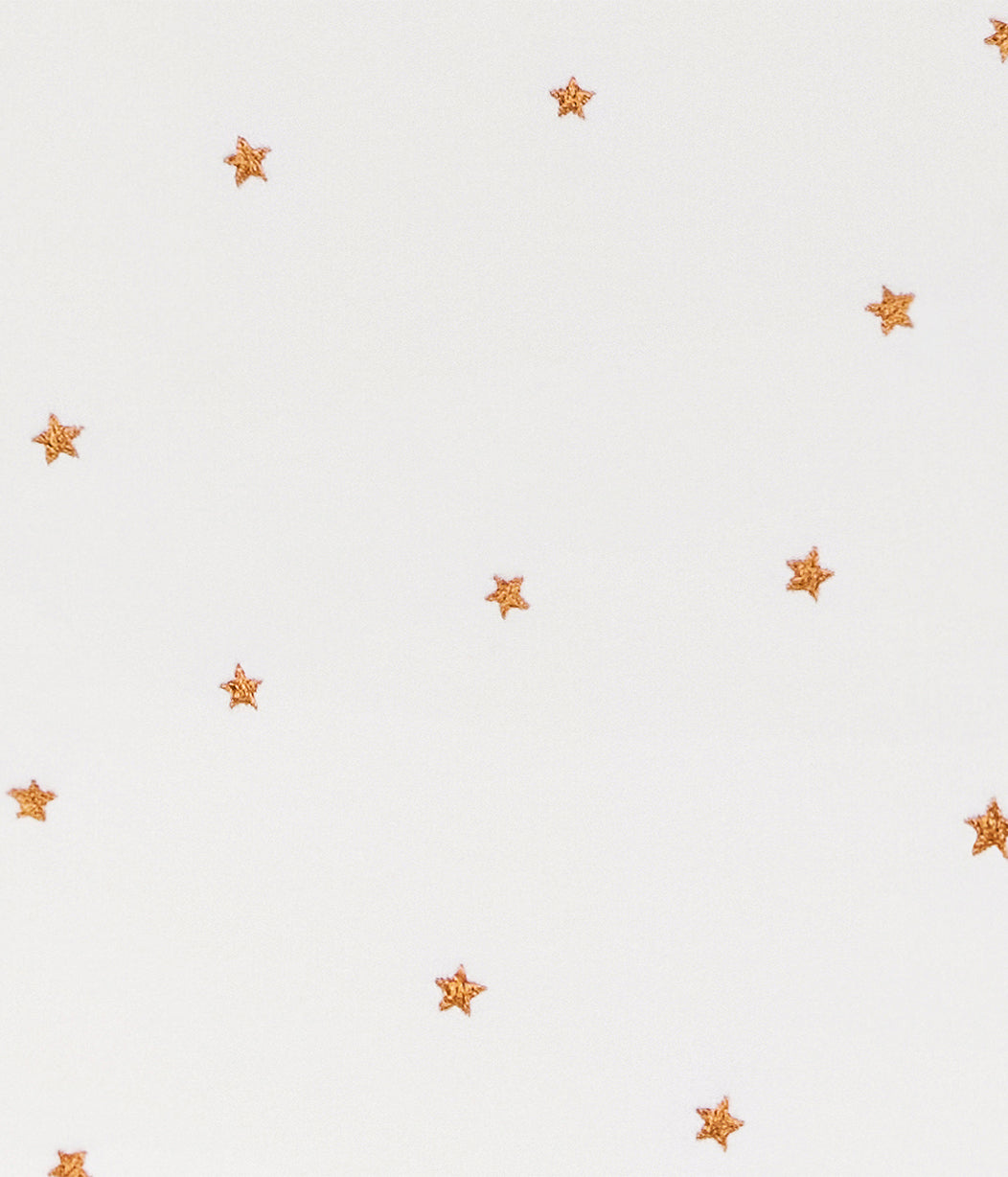 Sleep Bag Sleeveless 1.5 TOG Cotton Buff Twinkle Embroidery