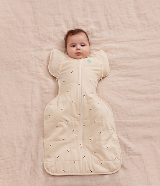 Swaddle Up™ 2-in-1 Transition Bag 2.5 TOG Cotton Oatmeal Bees