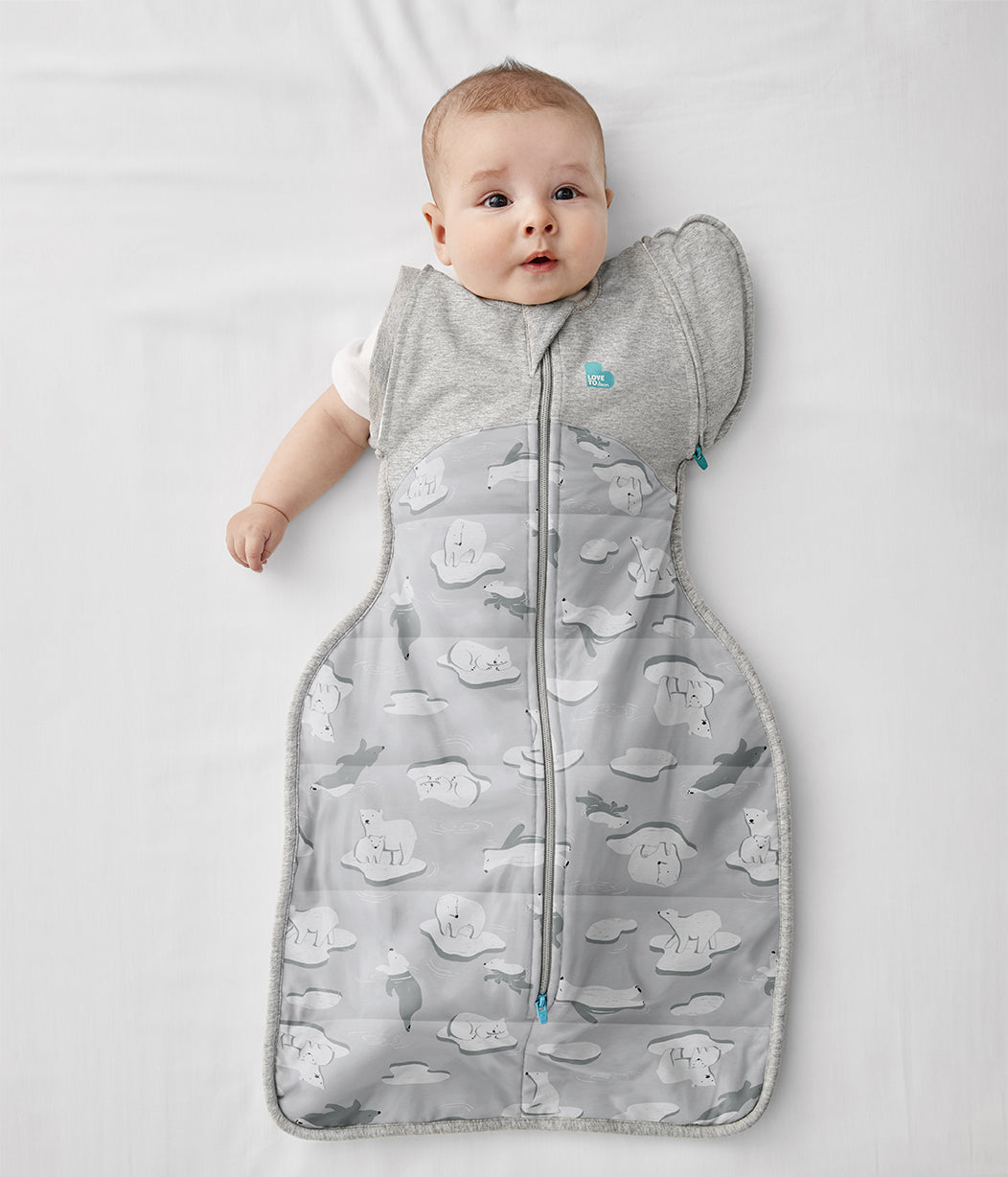 Swaddle Up™ Transition Bag 3.5 TOG (14-16°C) Grey South Pole Quilted Cotton