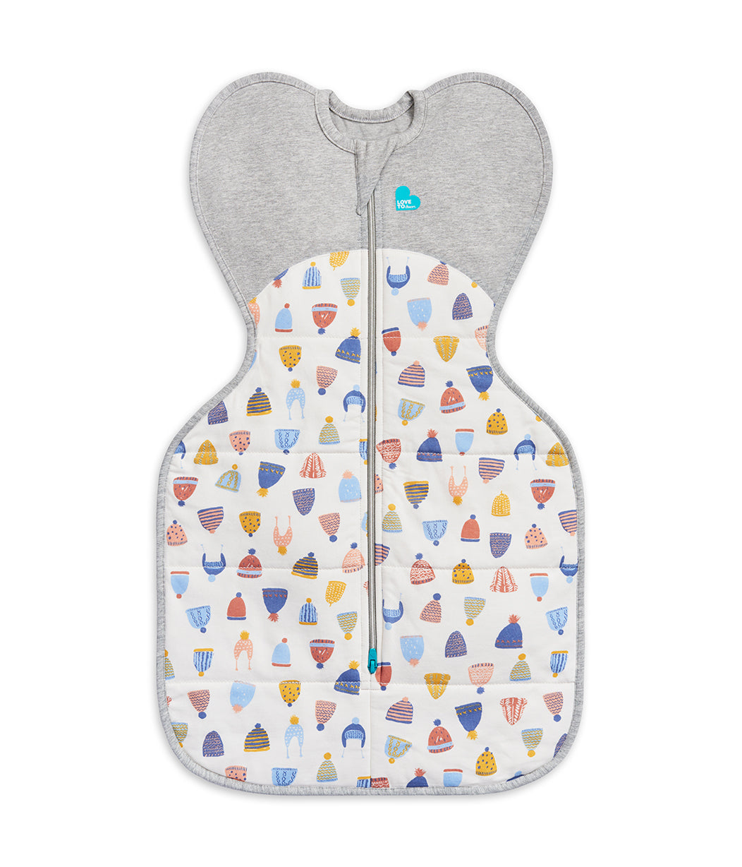 Swaddle Up™ Warm 2.5 TOG Happy Hats Print White