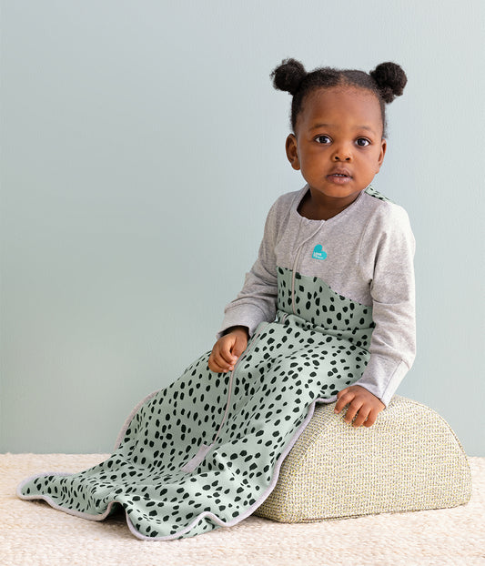 Sleep Bag Long Sleeve 1.0 TOG Organic Cotton Olive Animal