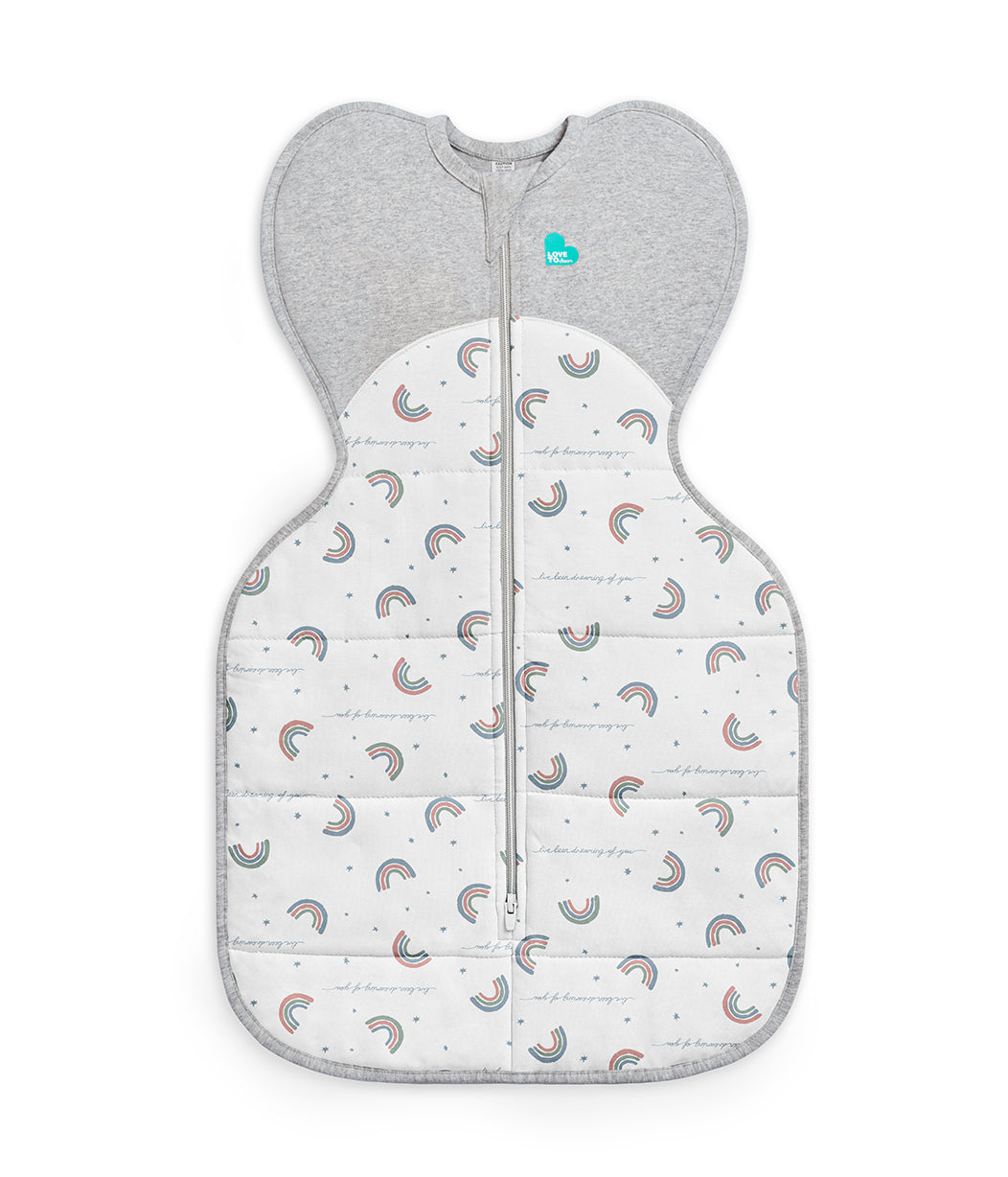 Swaddle Up™ 2.5 TOG Cotton White Rainbow Dream