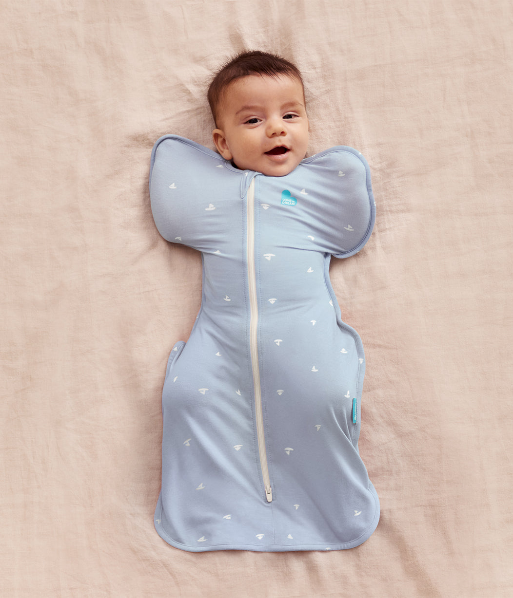 Swaddle Up™ 1.0 TOG Viscose from Bamboo Mist Blue Boats