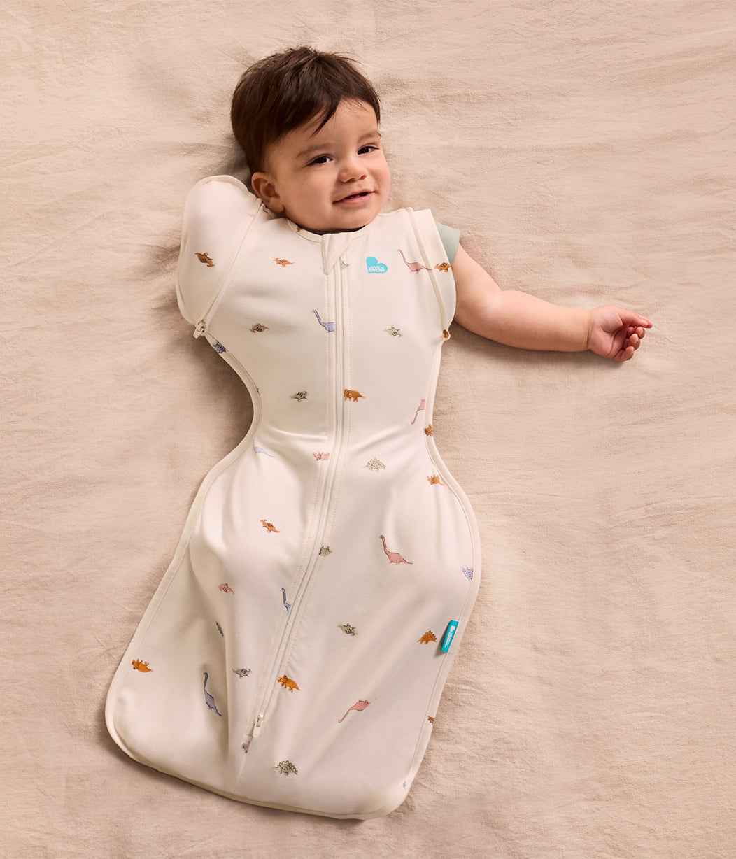 Swaddle Up™ 2-in-1 Transition Bag 1.0 TOG Cotton Cream Dino Snore