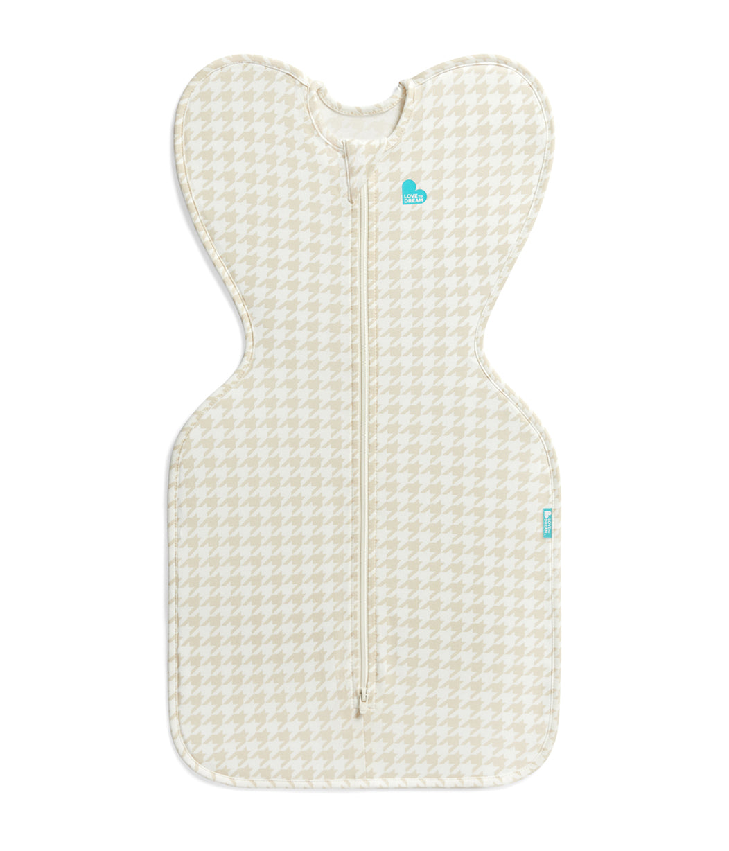 Swaddle Up™ 1.0 TOG Cotton Tan Houndstooth