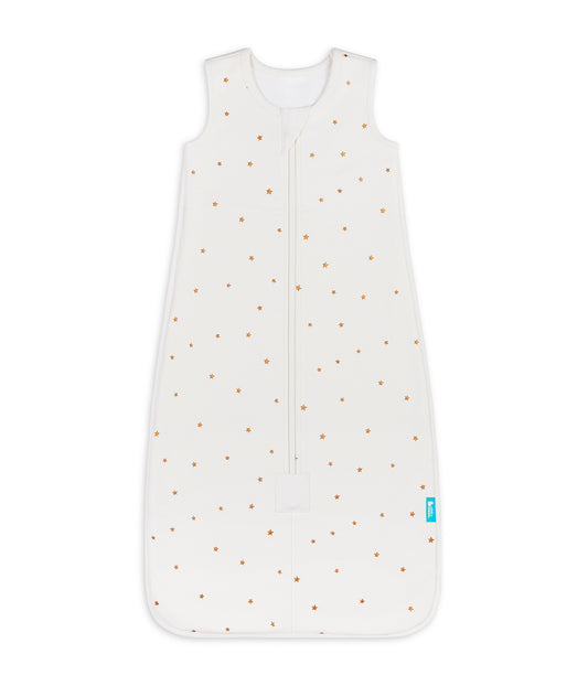 Sleep Bag Sleeveless 1.5 TOG Cotton Buff Twinkle Embroidery