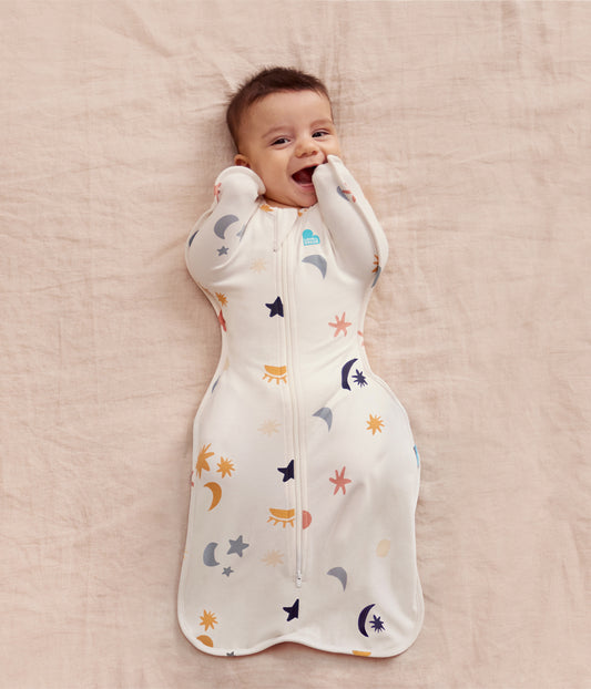 Swaddle Up™ 1.0 TOG Organic Cotton Buff Lunar