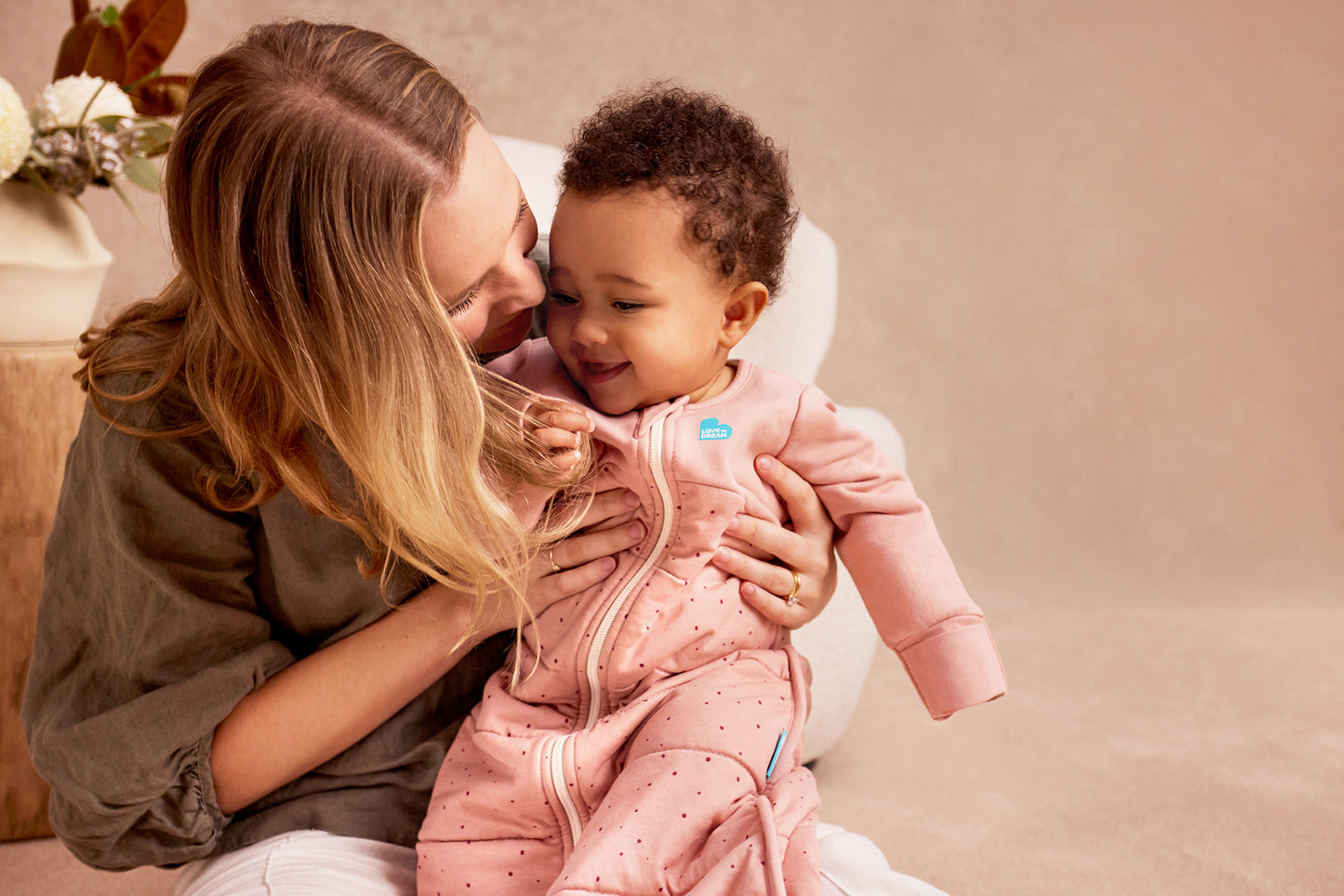 Sleep Bag Long Sleeve 2.5 TOG Cotton Rose Pebbles