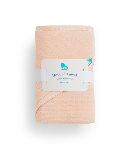 Baby Bath Bundle | Hooded Towel, Wash Cloth | Blush