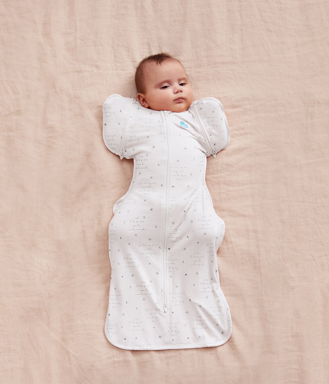 Swaddle Up™ 2-in-1 Transition Bag 0.2 TOG Cotton White You Are My