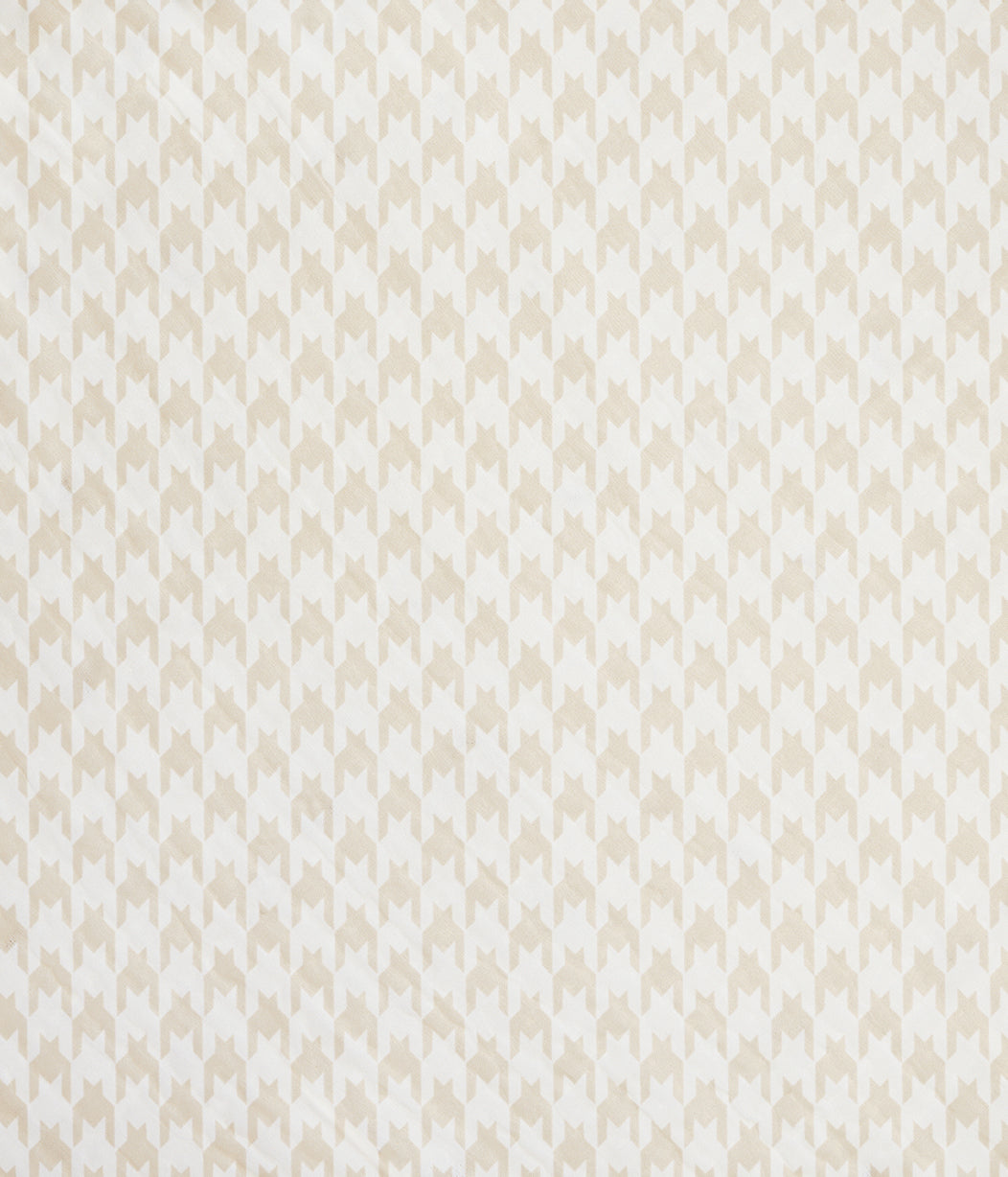 Hooded Towel Muslin Tan Houndstooth