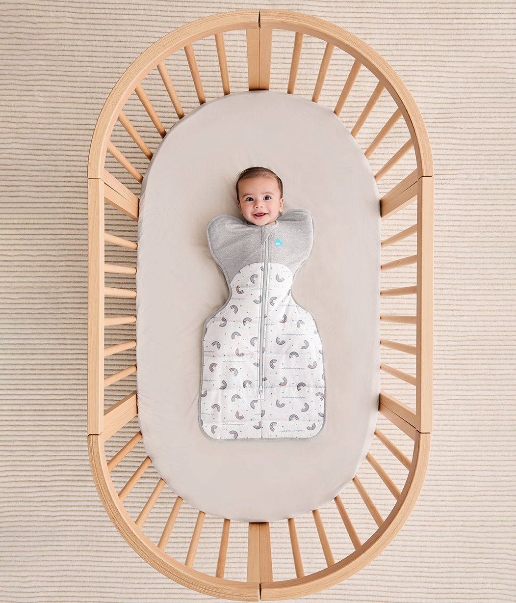 Swaddle Up™ 2.5 TOG Cotton White Rainbow Dream