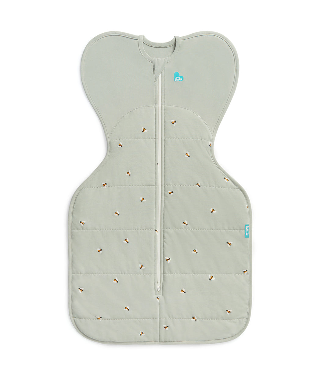 Swaddle Up™ 2.5 TOG Cotton Olive Bees