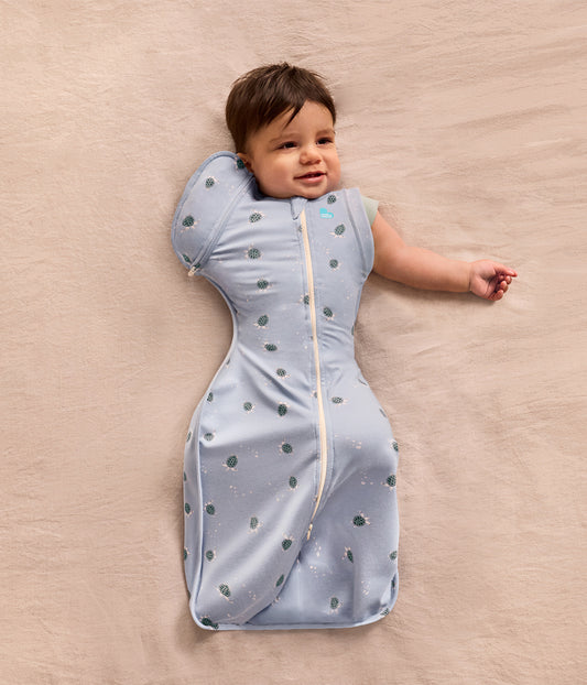 Swaddle Up™ 2-in-1 Transition Bag 1.0 TOG Cotton Mist Blue Turtally