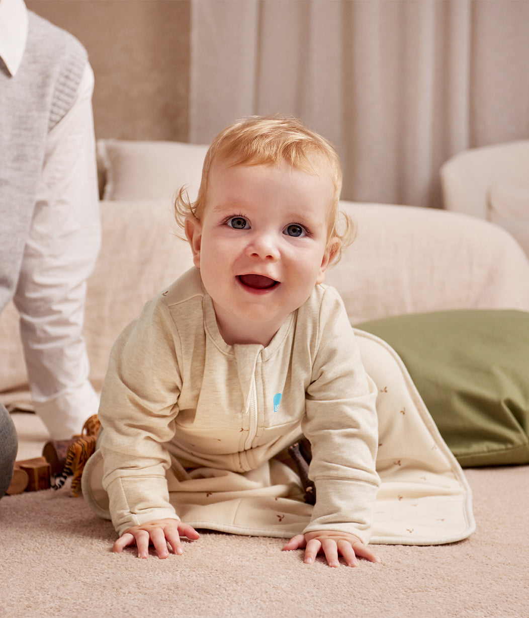 Sleep Bag Long Sleeve 1.5 TOG Cotton Oatmeal Twigs