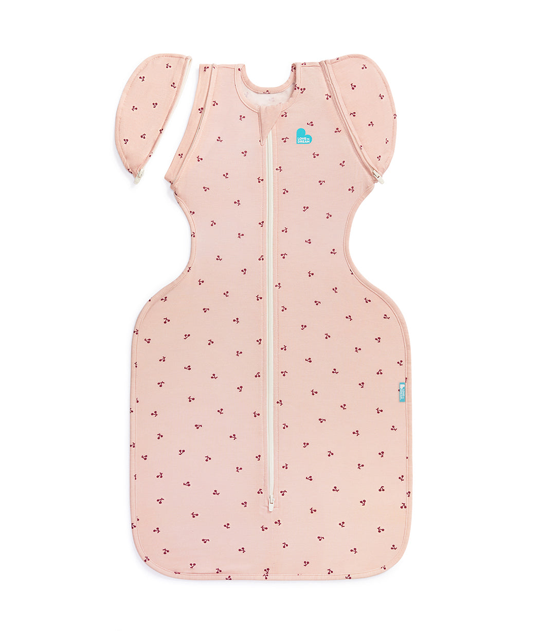 Swaddle Up™ 2-in-1 Transition Bag 1.0 TOG Viscose from Bamboo Blush Cherries
