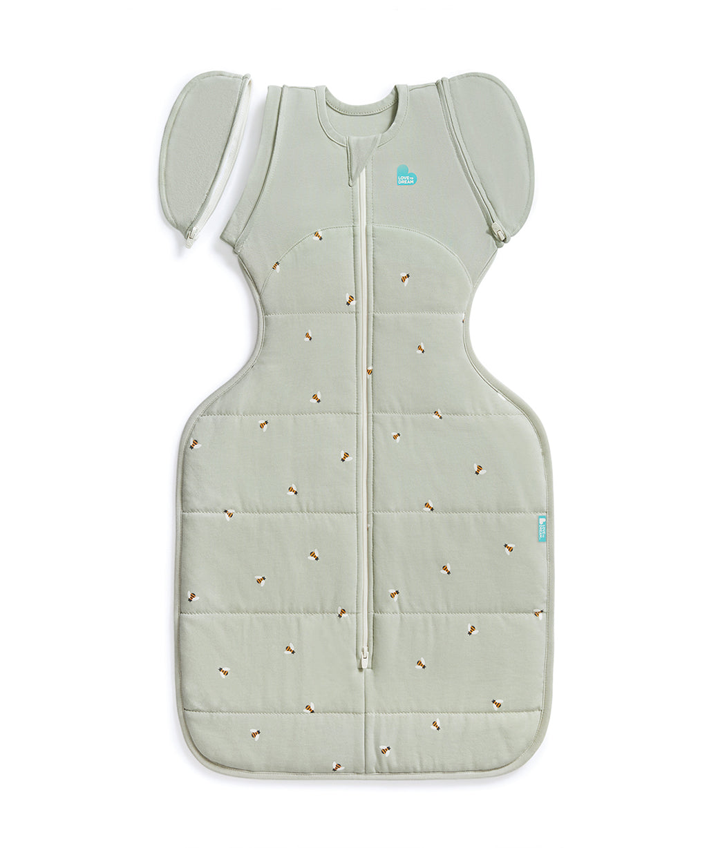 Swaddle Up™ Transition Bag 2.5 TOG Cotton Olive Bees